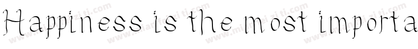 Happiness is the most important字体转换